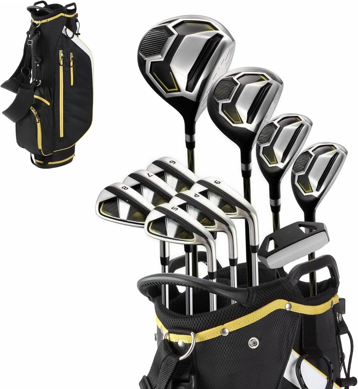 Golf Equipment Kit - Men’s 17-Piece Golf Set – Driver,