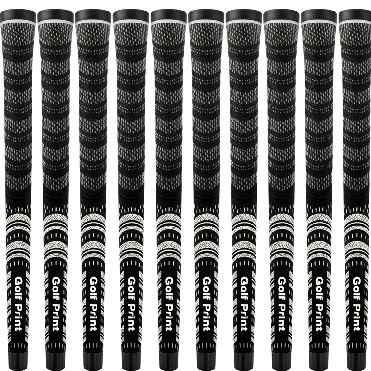 Golf Equipment Kit - golfprint Black Golf Irons Grips Set