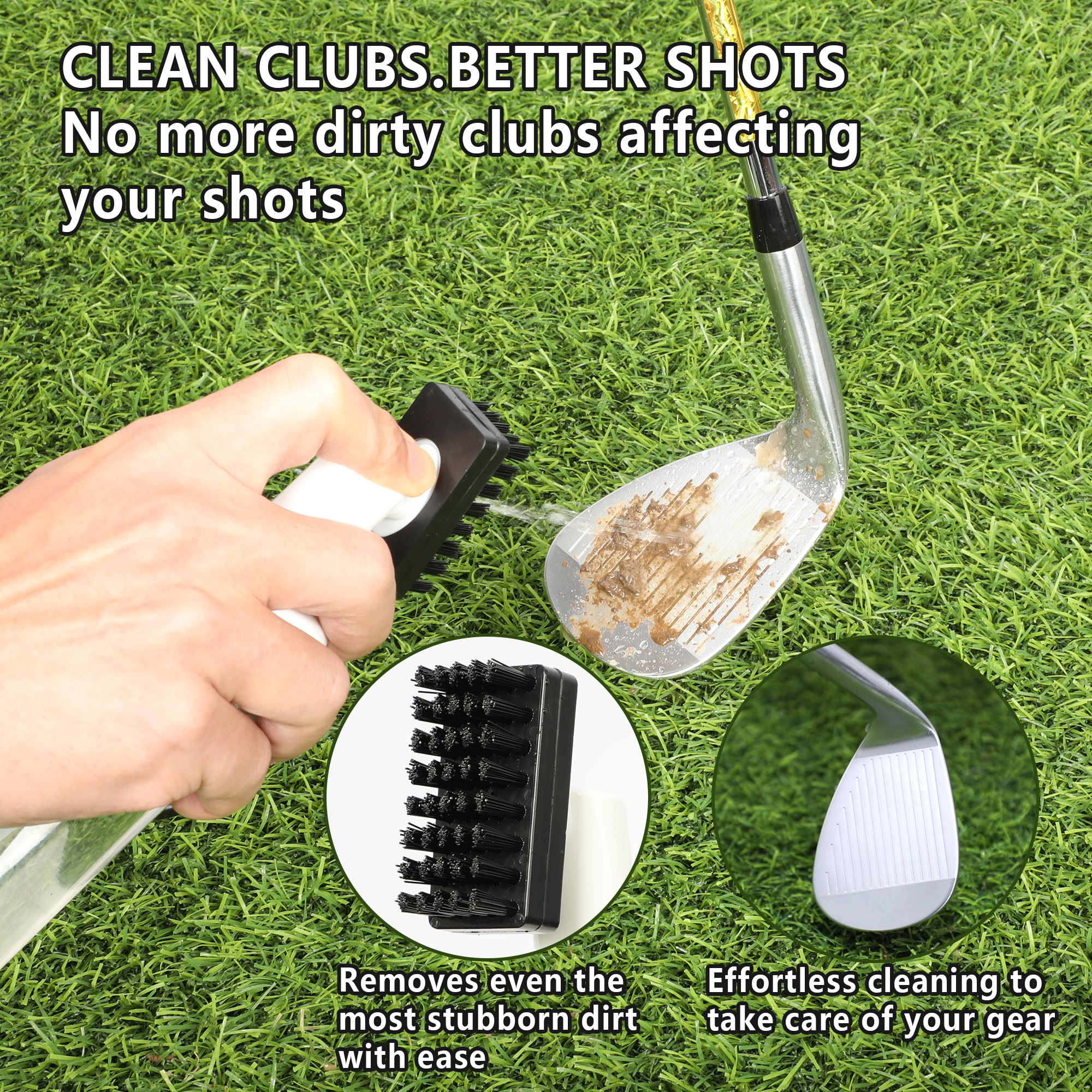 Golf Club Cleaner Brush Spray  - đánh giá và giá Golf Equipment Rental
