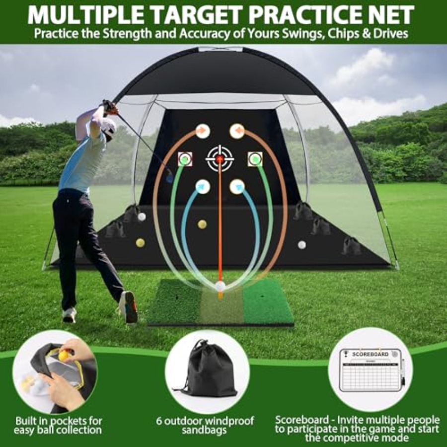 Golf Net, 10x7 Ft Practice Hit - đánh giá và giá Practice Net Hitting