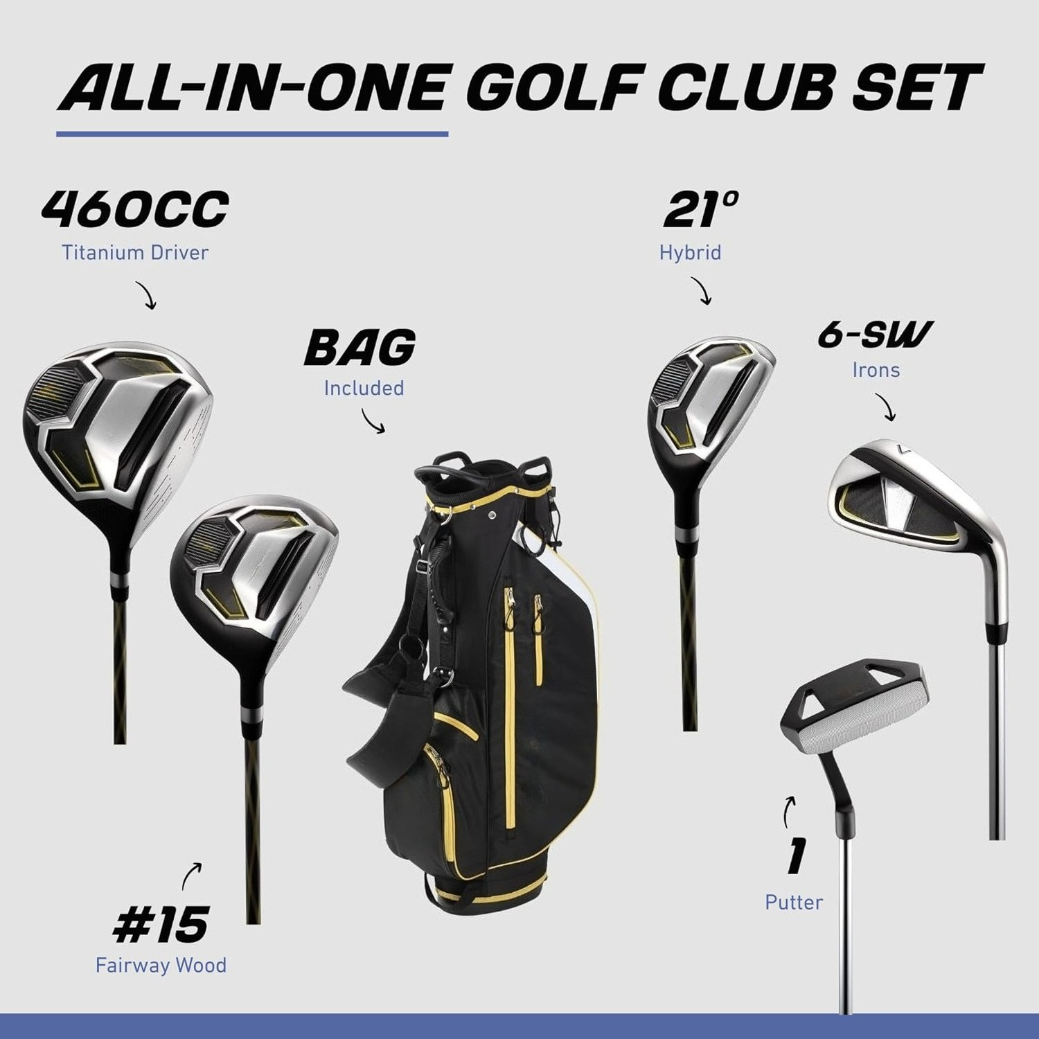 Men’s 17-Piece Golf Set – Driv - đánh giá và giá Golf Equipment Kit